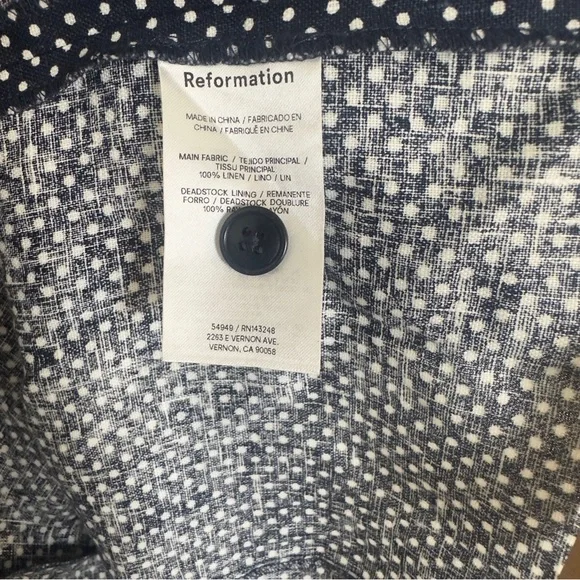 Reformation soraya polka dot sleeveless linen dress - Picture 8 of 10